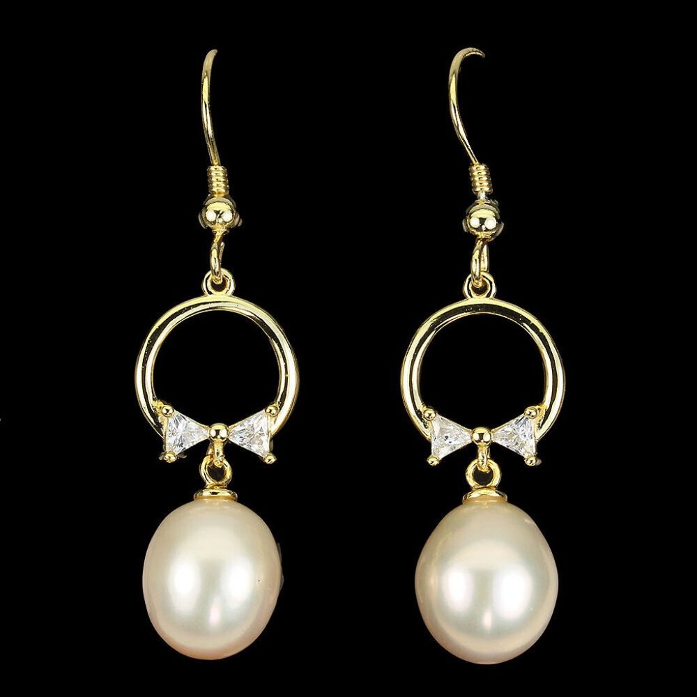 Freshwater Pearl .925 Sterling Silver Drop Earrings